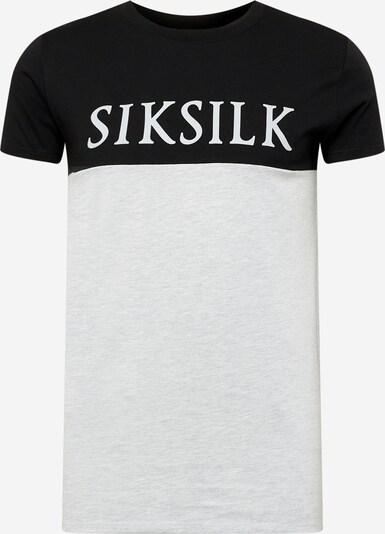 SikSilk Camiseta en gris moteado / negro / blanco, Vista del producto