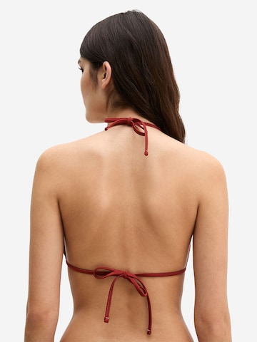 Marc O'Polo Triangel Bikinitop ' Shiny ' in Rood