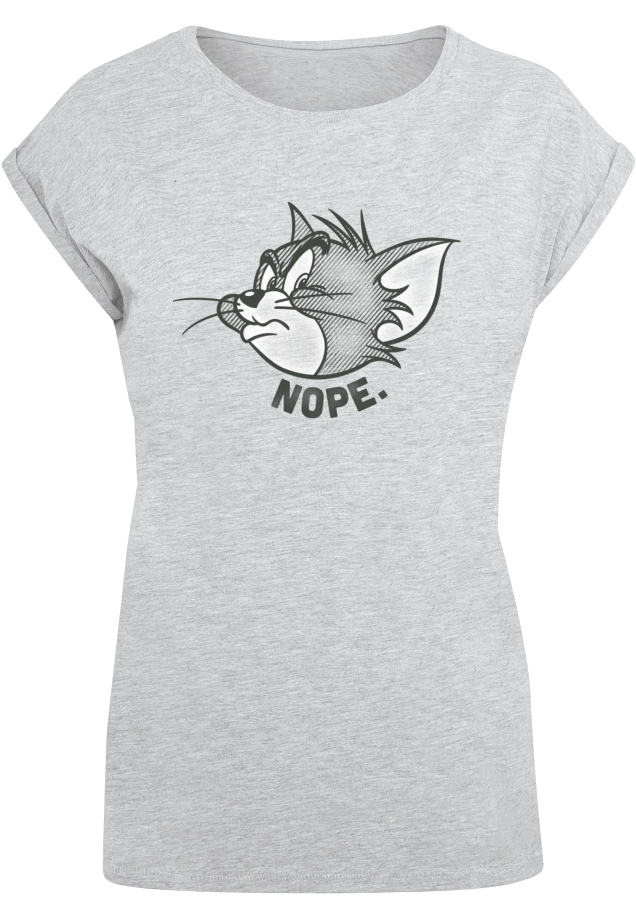 T-shirt 'Tom and Jerry - Nope' ABSOLUTE CULT en gris : devant
