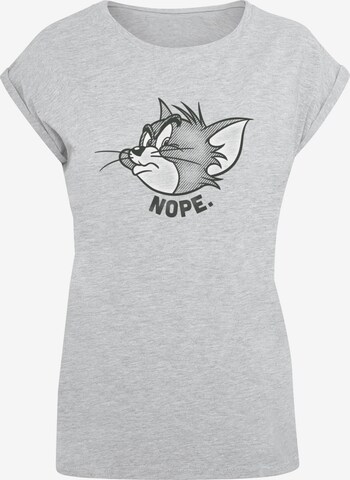 ABSOLUTE CULT Shirt 'Tom and Jerry - Nope' in Grey: front
