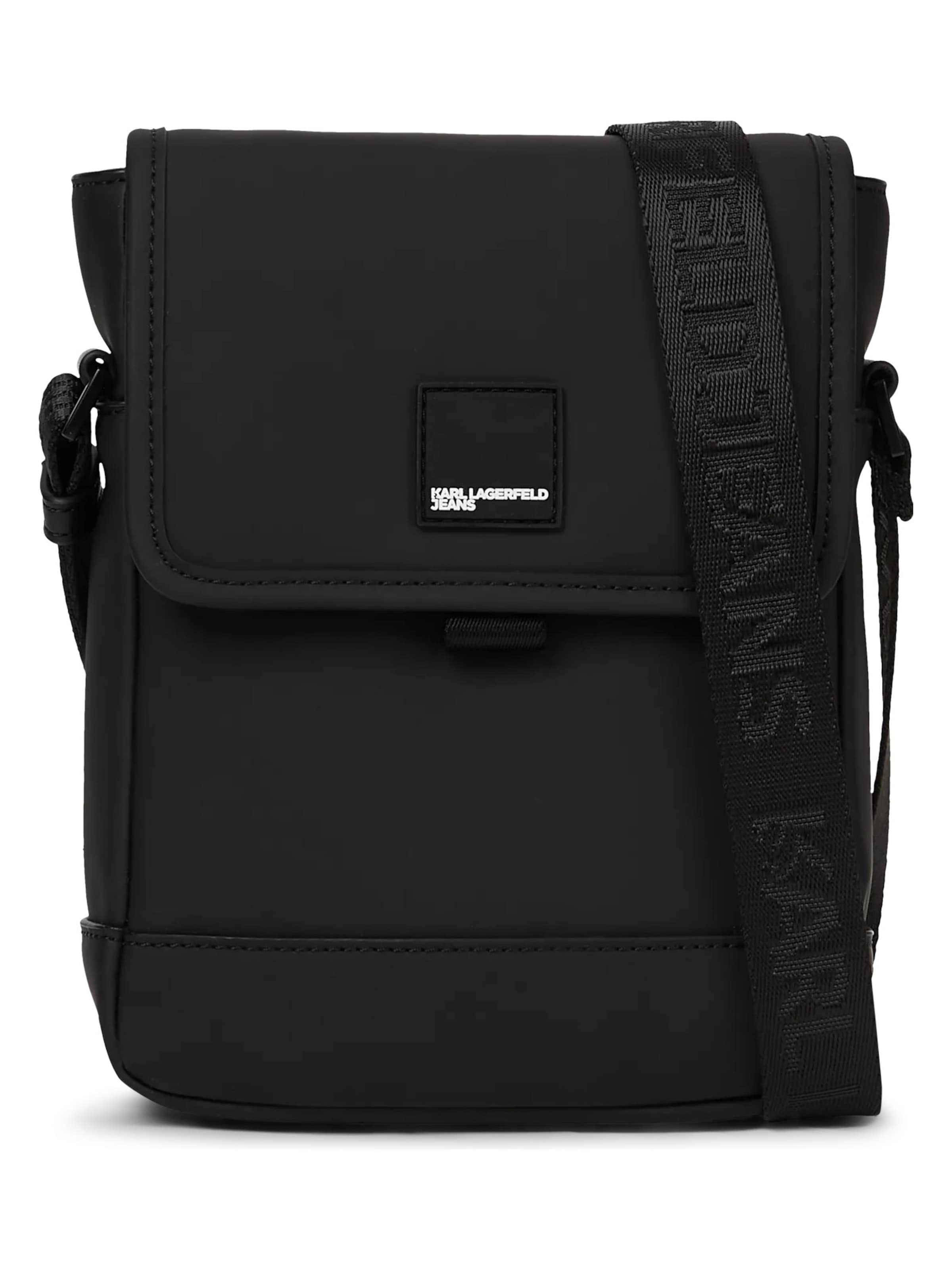 Borsa a tracolla di KARL LAGERFELD JEANS in nero: frontale