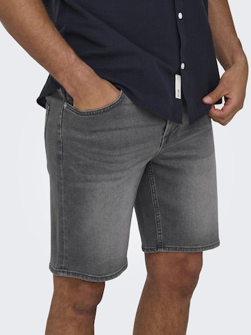 Only & Sons Regular Shorts 'WEFT' in Grau