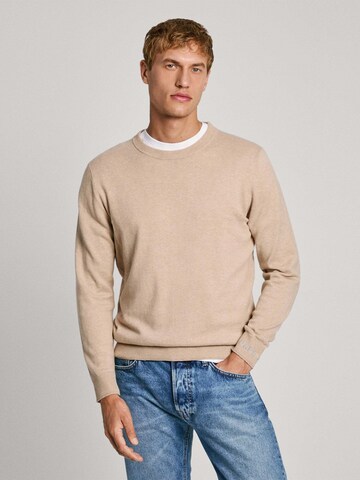 Pepe Jeans Trui 'NEW ANDRE CREW' in Beige: voorkant