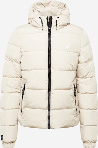 Superdry Zimní bunda – béžová: přední strana