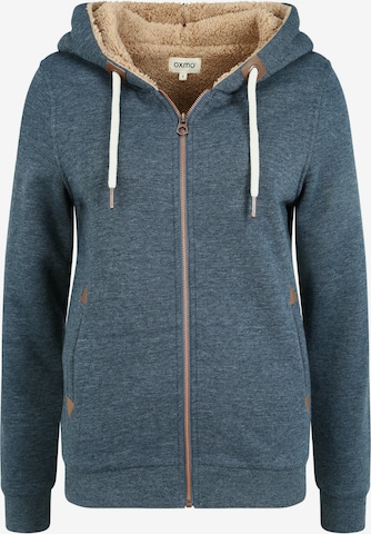 Oxmo Zip-Up Hoodie 'Vicky' in Blue: front