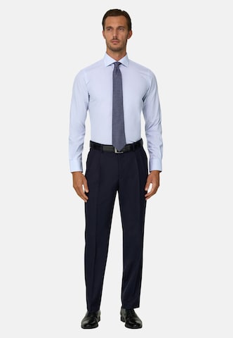 Boggi Milano Slim fit Zakelijk overhemd in Blauw: voorkant