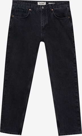 Jeans de la Pull&Bear pe negru: față