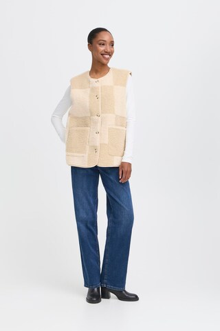 Gilet 'ICHTonza' ICHI en beige : devant