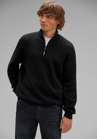 Street One MEN Sweater in Black: front