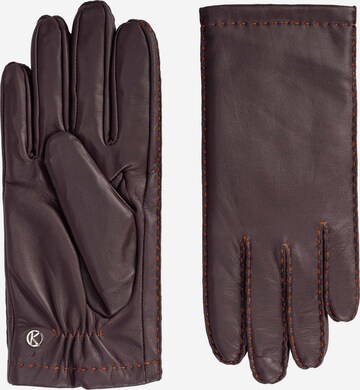 KESSLER Full Finger Gloves 'Millie' in Brown