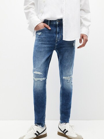 Pull&Bear Skinny Jeans in Blue: front