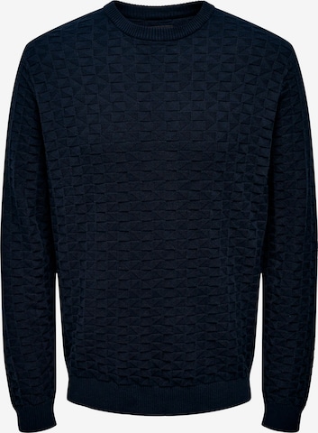 Only & Sons Sweater 'Kalle' in Blue: front