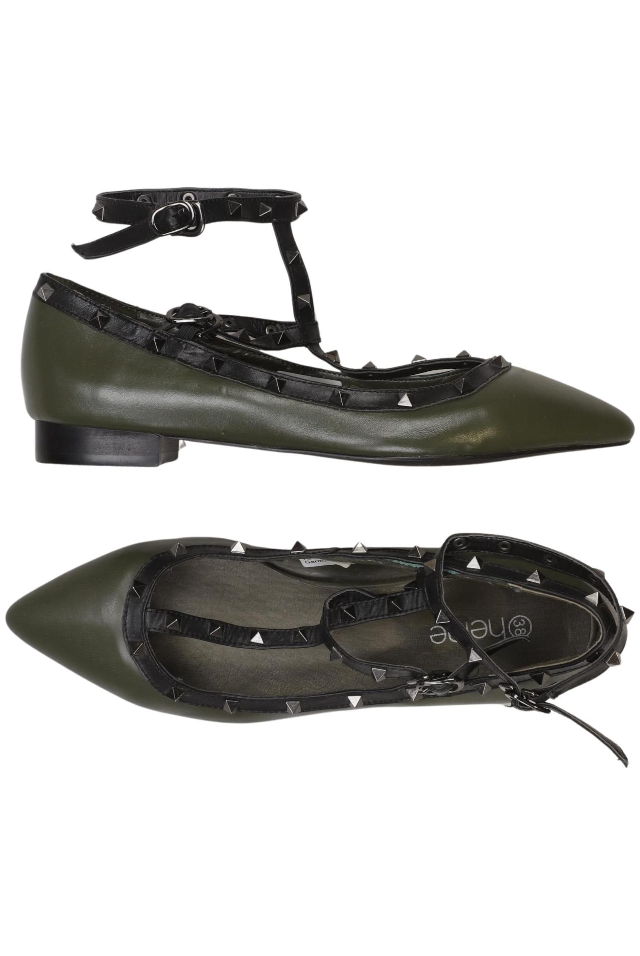 heine Flats & Loafers in 38 in Green: front