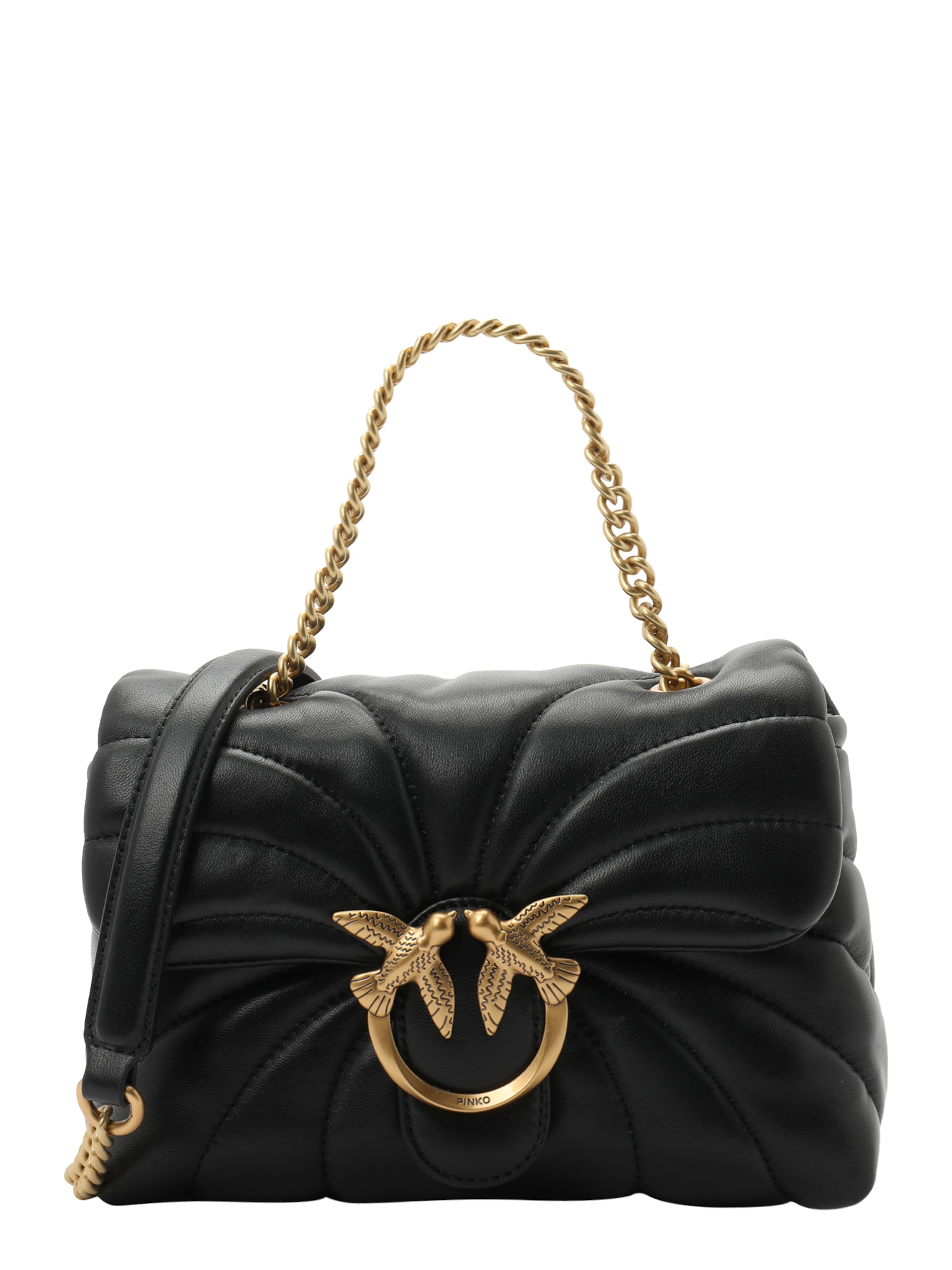 PINKO Чанта с презрамки 'Love' в черно: отпред
