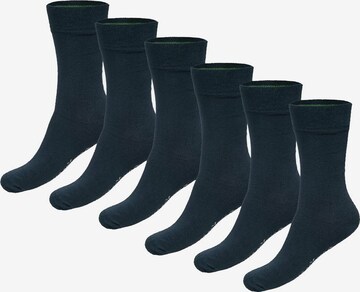 Chaussettes 'Beau' Bamboo basics en bleu : devant