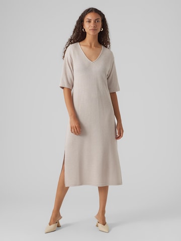 VERO MODA Knit dress 'Eddie' in Beige: front