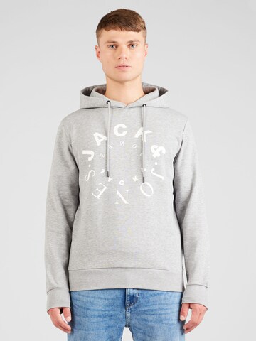 Sweat-shirt 'Warrior' JACK & JONES en gris : devant
