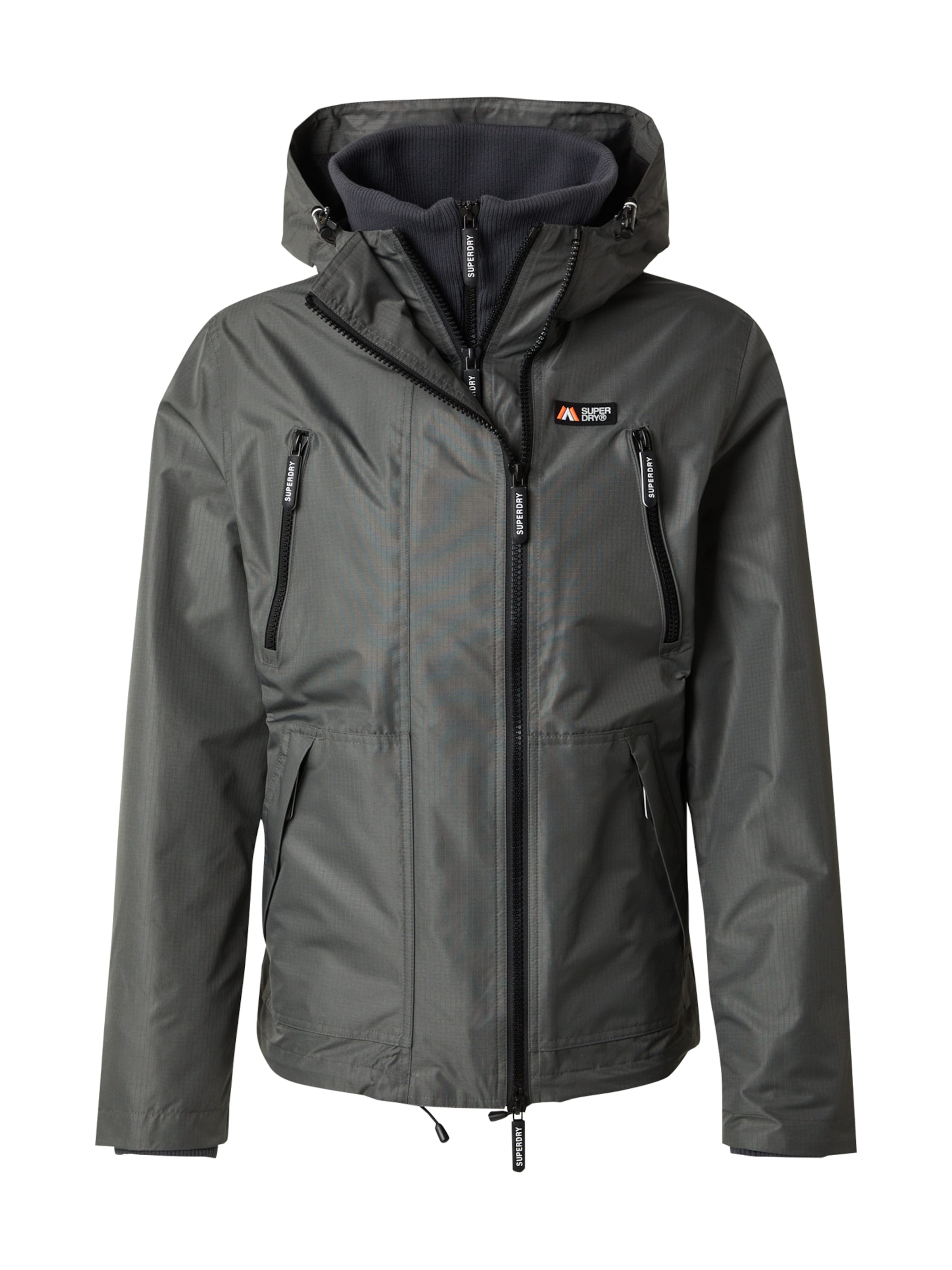 Geacă de primăvară-toamnă de la Superdry pe gri: față