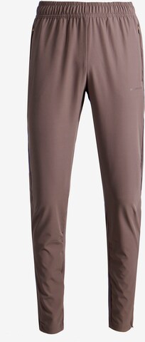ENDURANCE Slim fit Workout Pants 'Medear' in Brown: front
