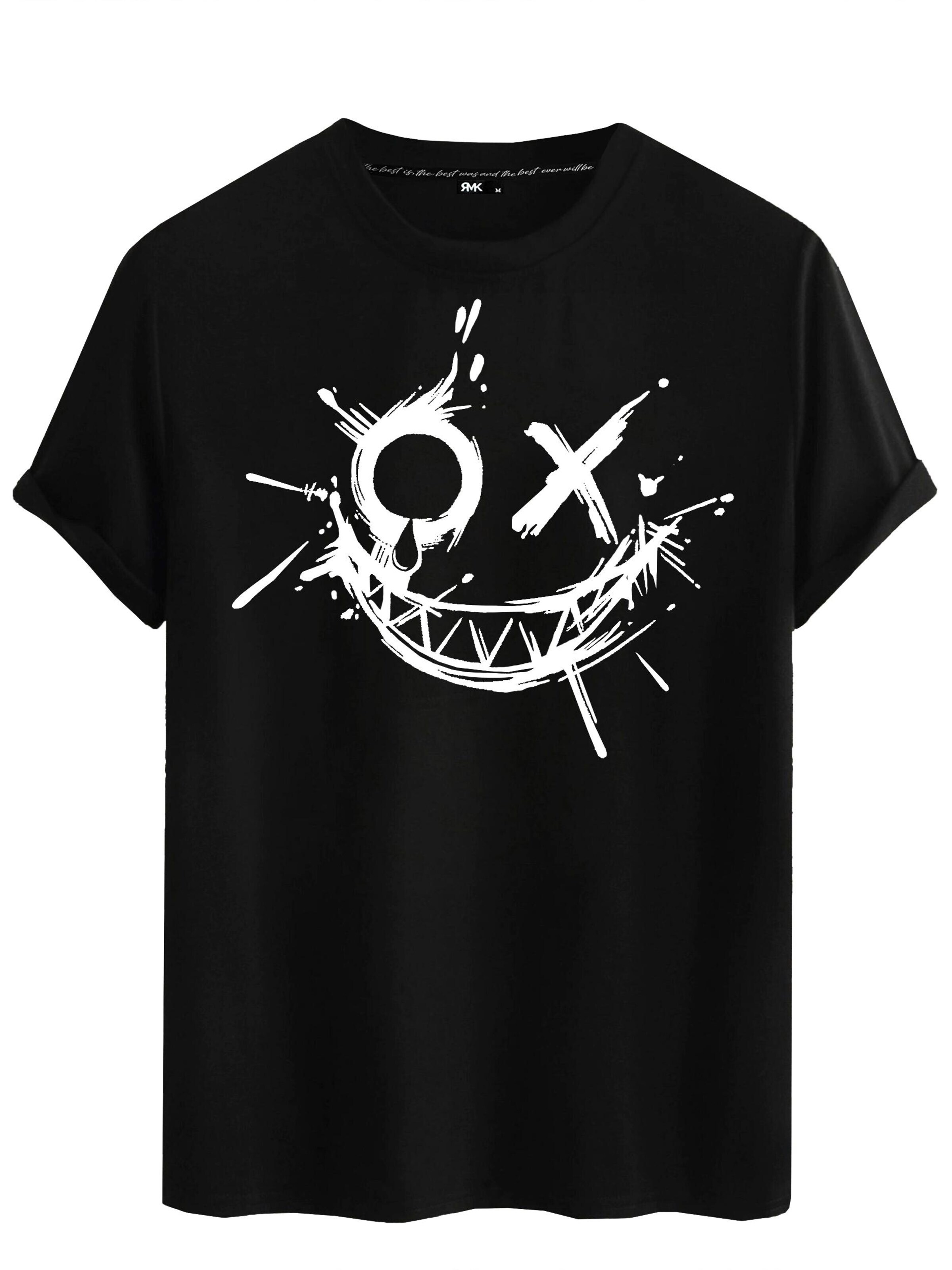 RMK Shirt 'Joker Smiley'‌‌‌‌‌‌‌ in Schwarz: Vorderseite