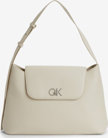 Calvin Klein Shoulder Bag in Beige: front