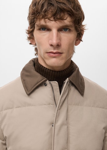 MANGO MAN Winter Jacket 'Beard' in Beige