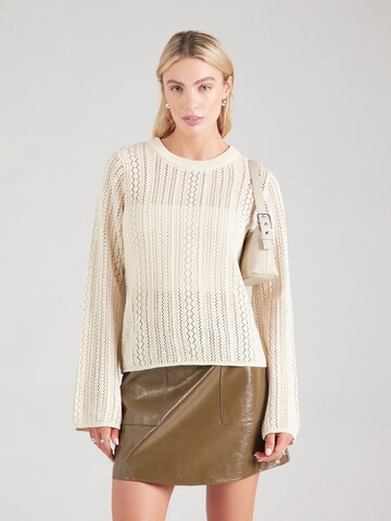 PIECES - Jersey 'PCNUKA' en beige: frente