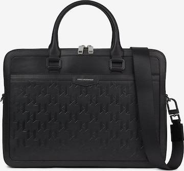 Porte-documents 'K/Loom' Karl Lagerfeld en noir : devant
