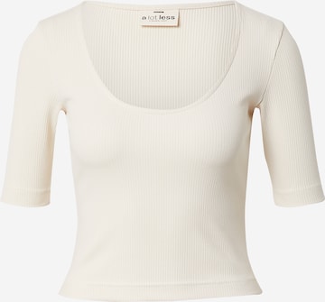 T-shirt 'Mirja' A LOT LESS en beige : devant