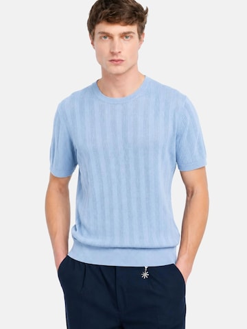 Manuel Ritz Shirt 'T-SHIRT M/M IN FILO' in Blauw