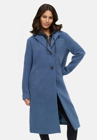 NAVAHOO Between-seasons coat 'Kekstraum 14' in Blue: front
