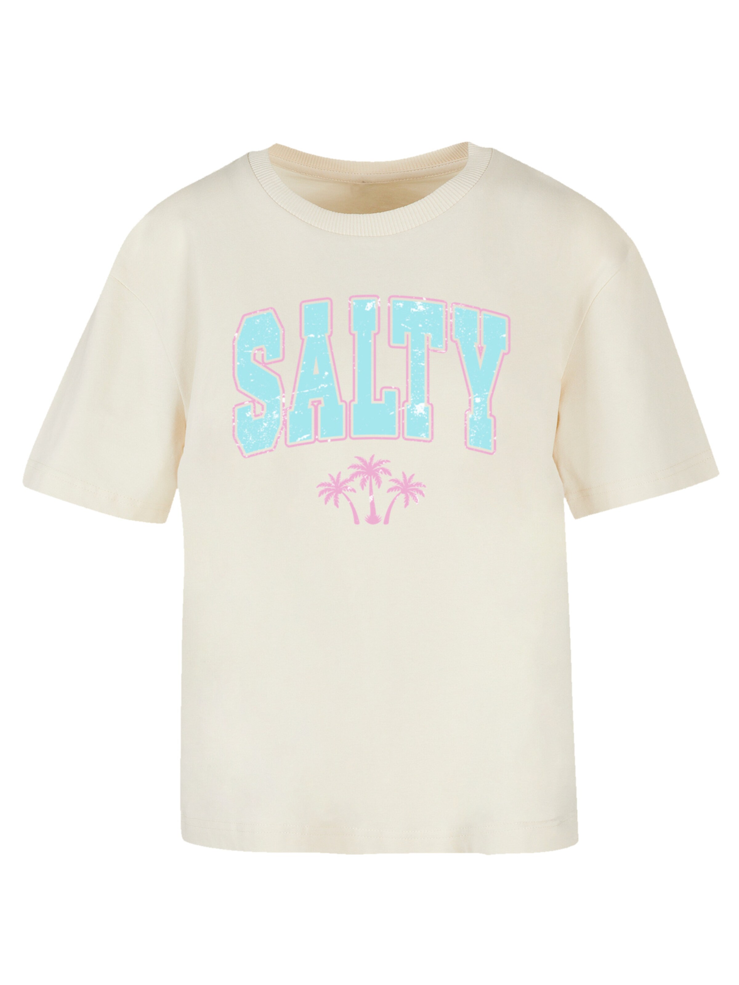 F4NT4STIC T-shirt 'Beach Summer Vacation Salty' en sable / aqua / rose, Vue avec produit