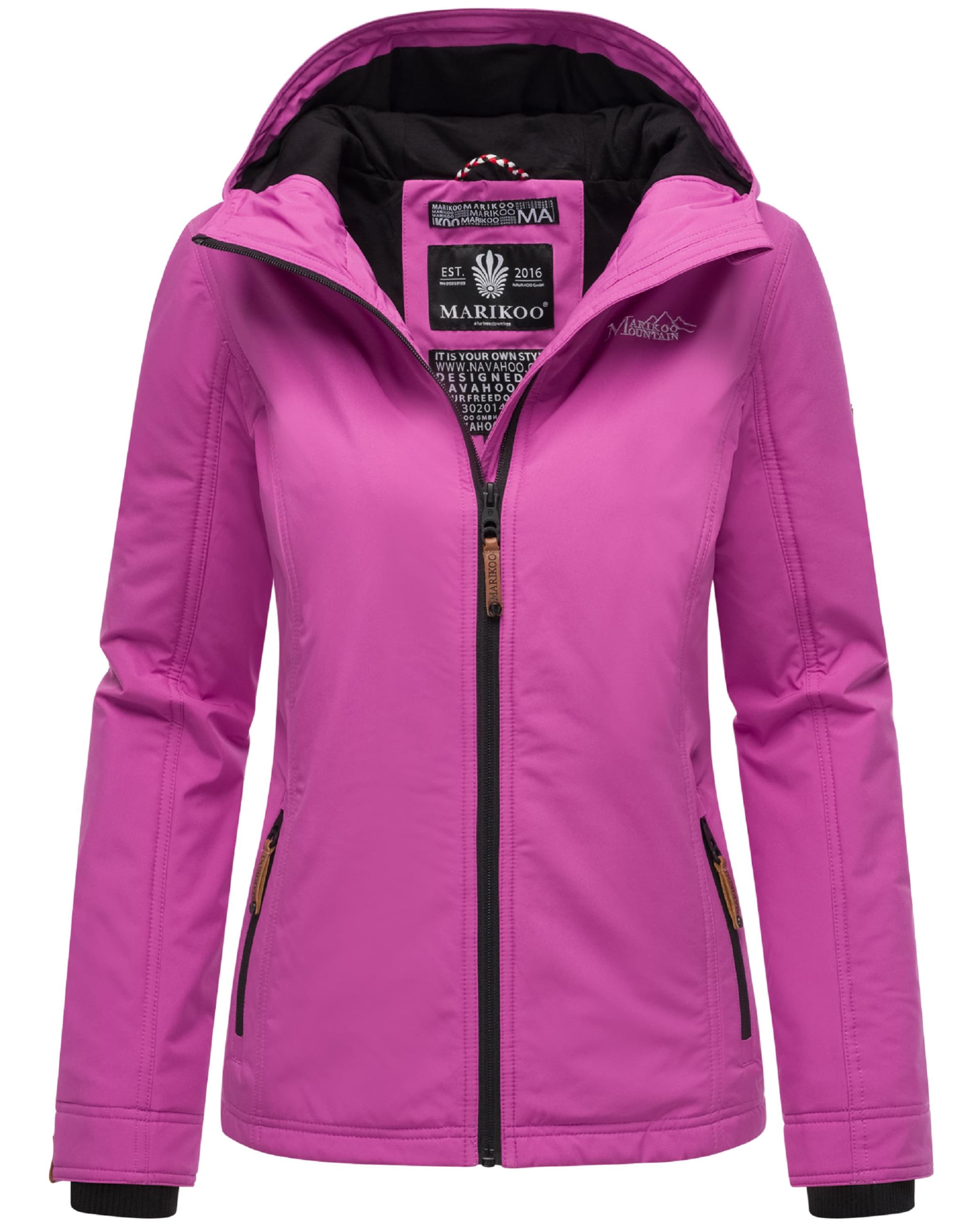 MARIKOO Φθινοπωρινό και ανοιξιάτικο μπουφάν 'Brombeere' σε ροζ: μπροστά