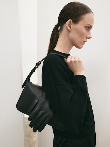 MANGO Taška přes rameno 'DENIA' – černá