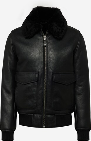 Schott NYC Winter Jacket 'PILOT' in Black: front