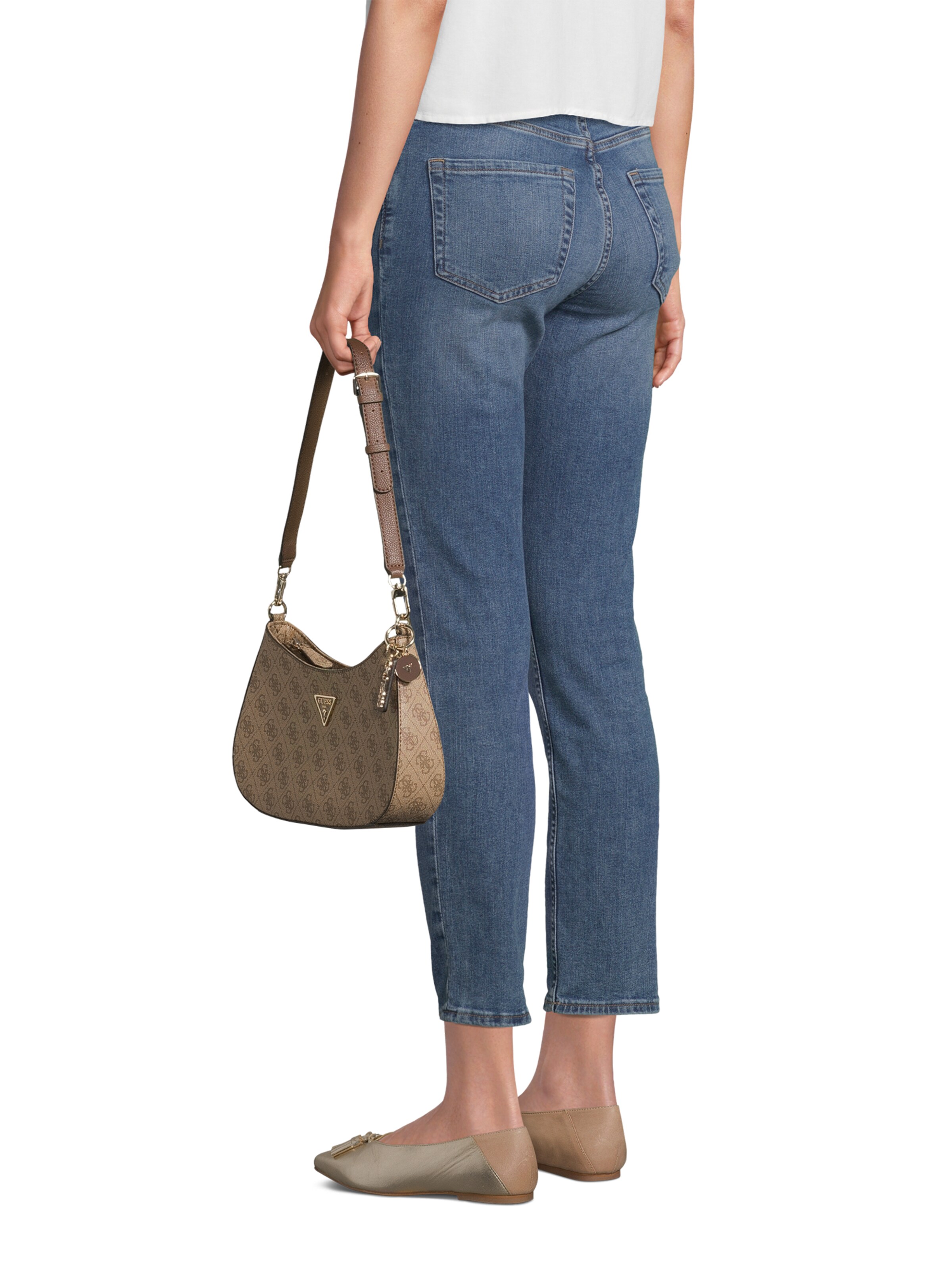 GUESS Taška přes rameno 'Noelle' – hnědá