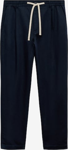 MANGO MANregular Hlače s naborima 'ROMELINO' - plava boja: prednji dio