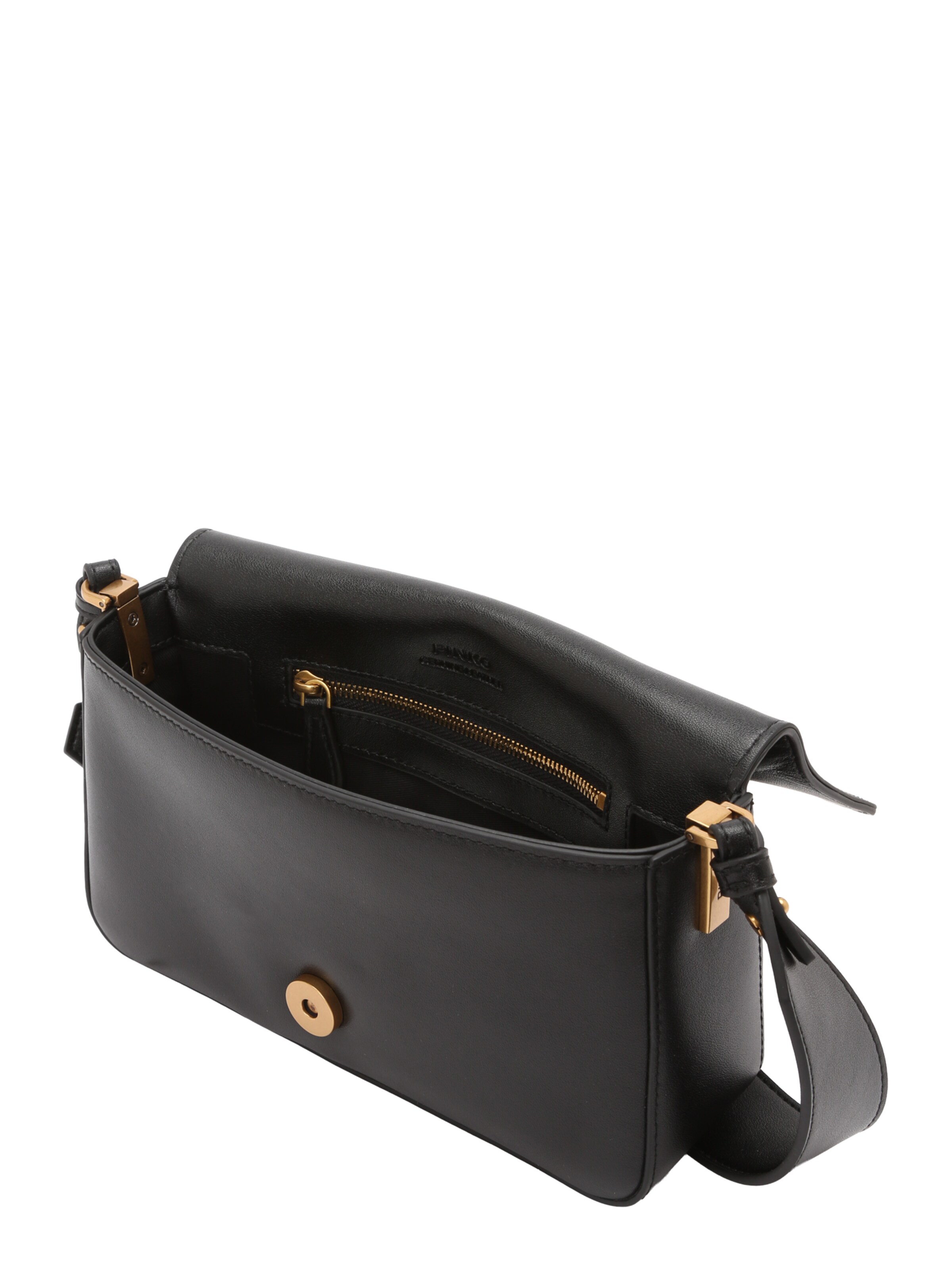 juoda PINKO Rankinė su ilgu dirželiu 'Love One'