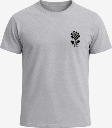 Neverless Shirt 'Graffiti Rose' in Grey: front