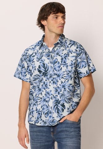 Street One MEN Regular Fit Hemd in Blau: Vorderseite