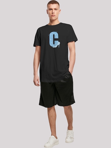 F4NT4STIC Shirt 'Disney Alphabet C Is For Cinderella' in Zwart
