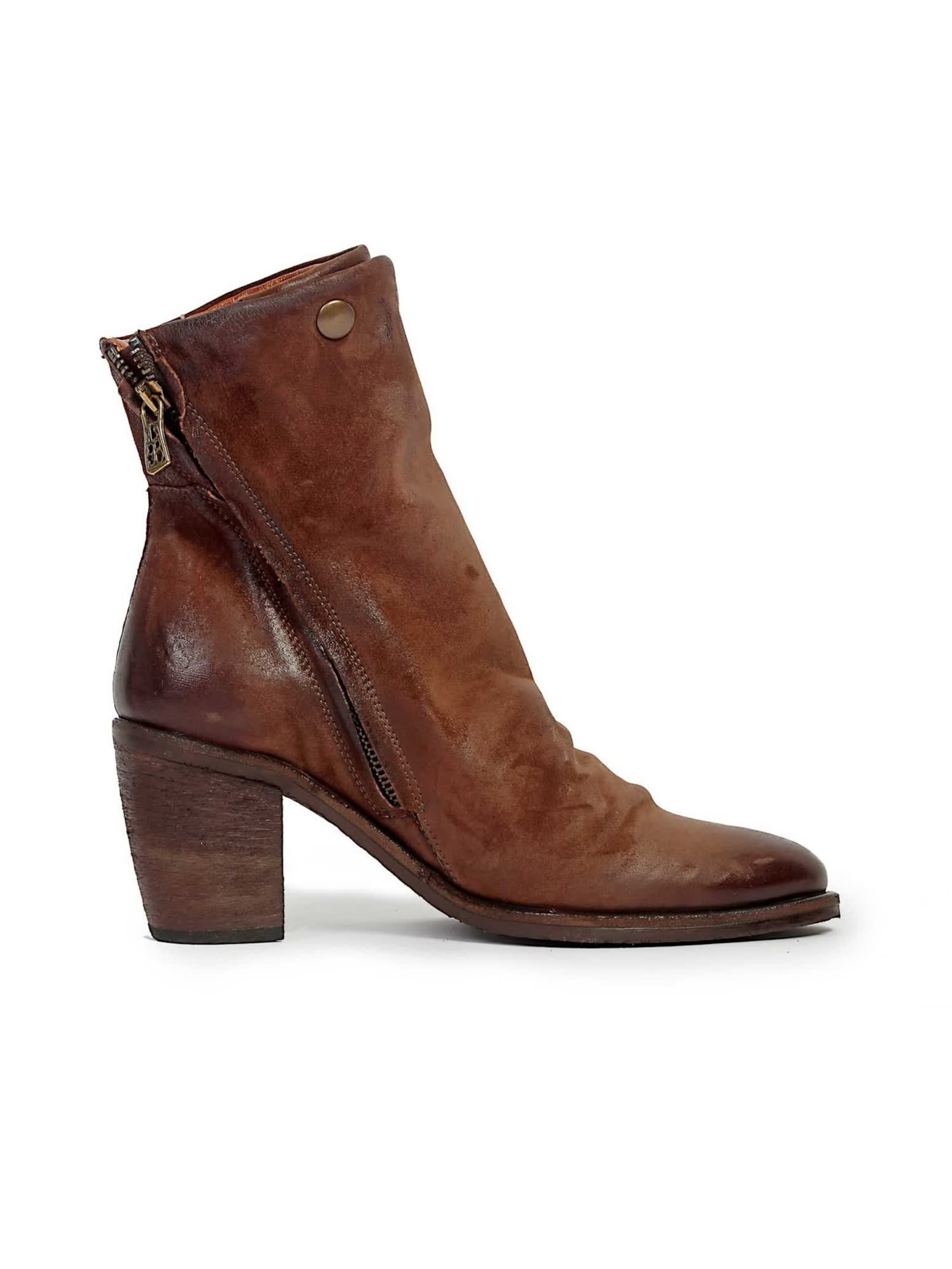 A.S.98 - Botas pelo tornozelo 'ROMY' em castanho: lateral