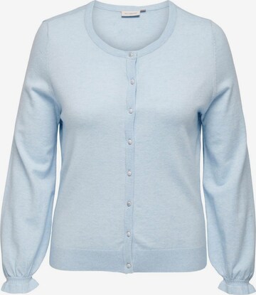 ONLY Carmakoma Knit Cardigan in Blue: front