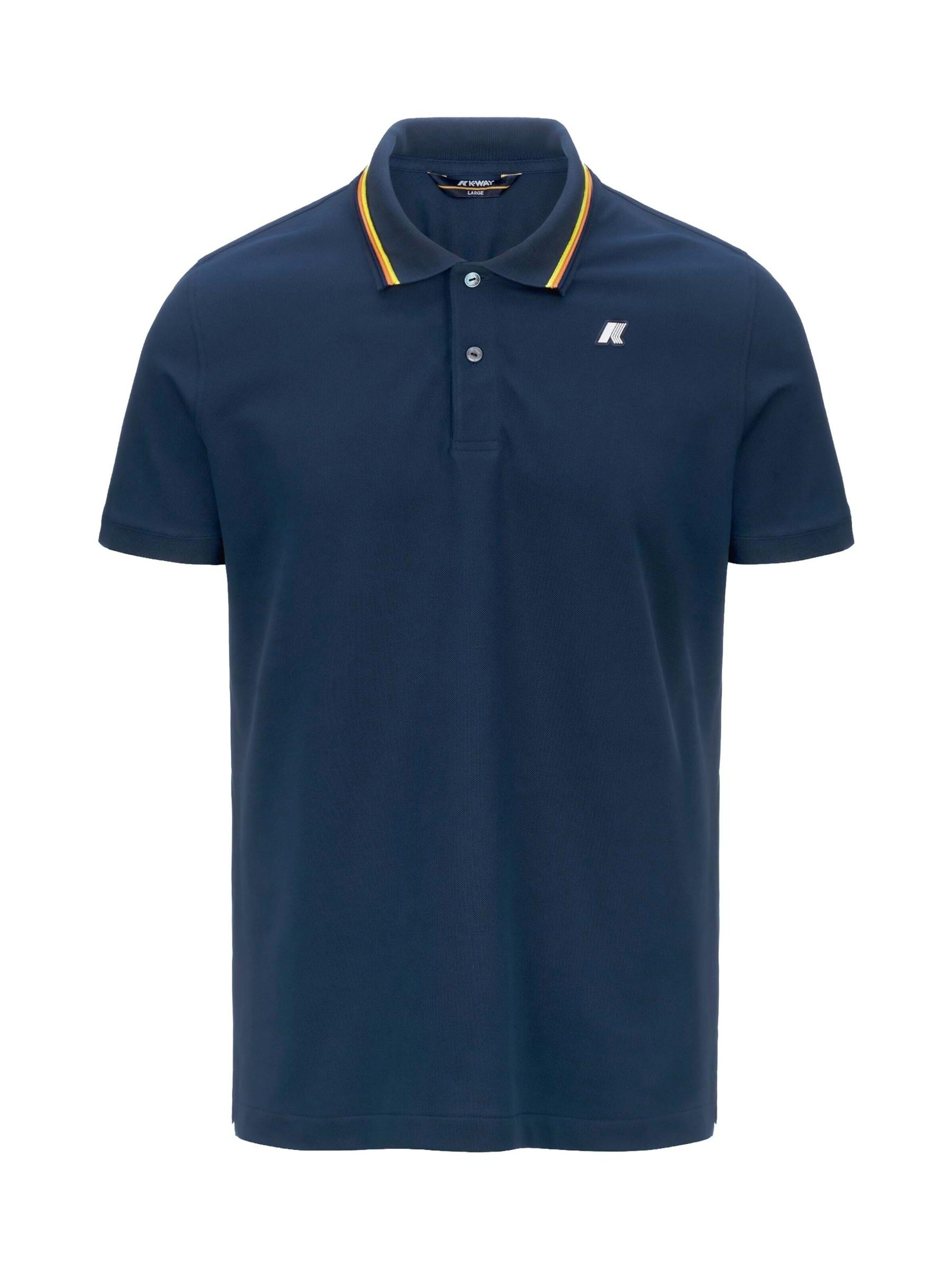 K-Way T-shirt 'JUD PIQUE SLIM' i blå: framsida