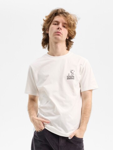 hydroponic - Camiseta 'Hydroponic x Peanuts Regular-Fit Short-Sleeve Campfire T-Shirt' en blanco: frente