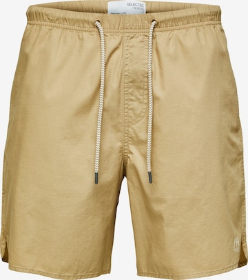 SELECTED HOMME Regular Pants 'Emil' in Beige: front