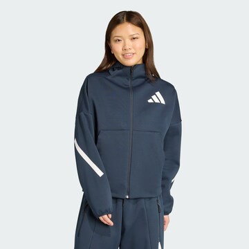 ADIDAS SPORTSWEAR Sports sweat jacket 'Z.N.E.' in Blue: front