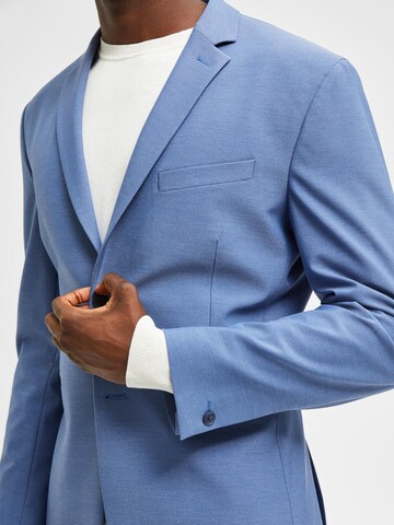 Coupe slim Veste de costume 'Josh' SELECTED en bleu