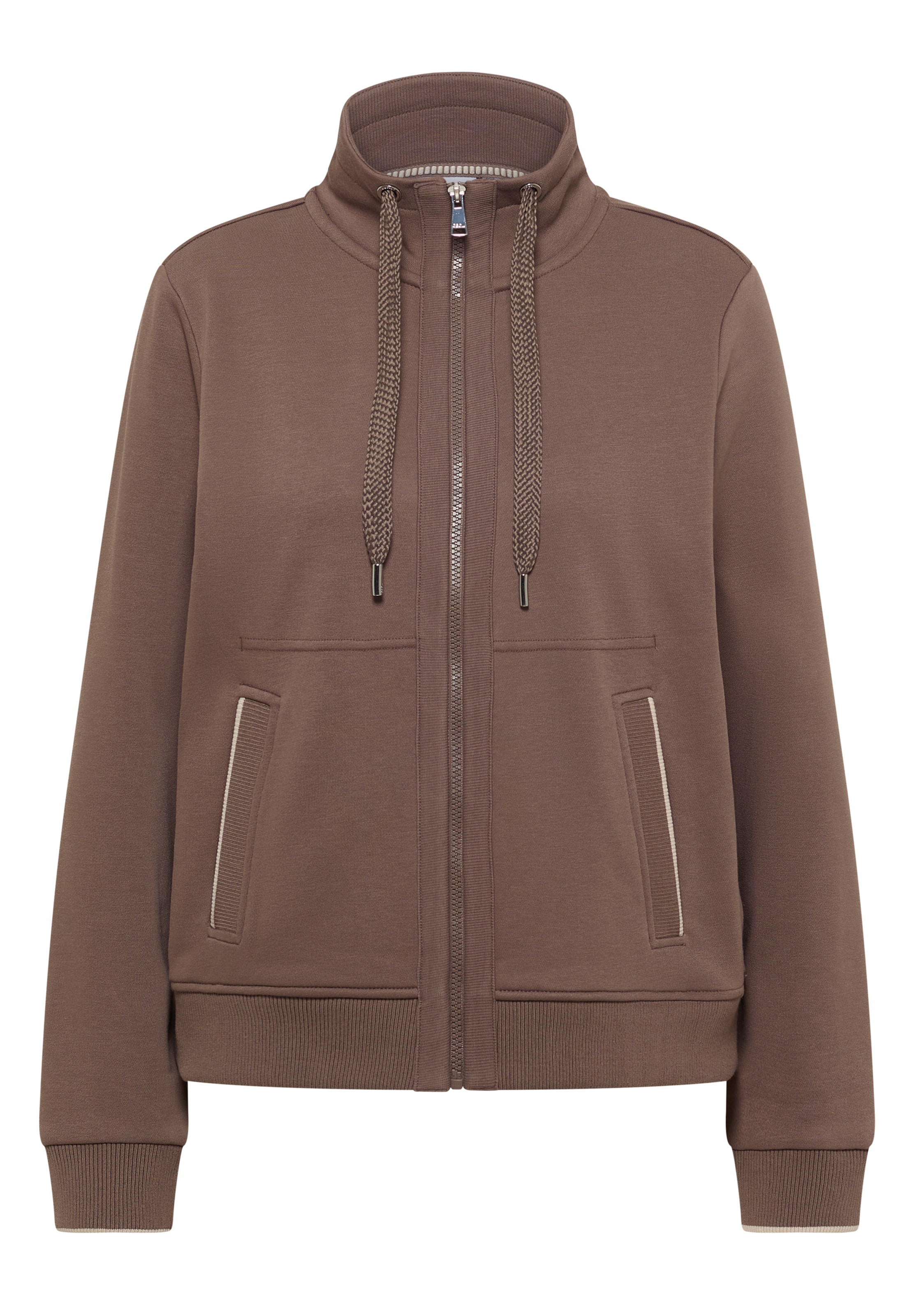 CECIL Sweatjacke in Braun: Vorderseite