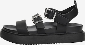Sandales 'Sandalen Plat' Tamaris en noir : devant